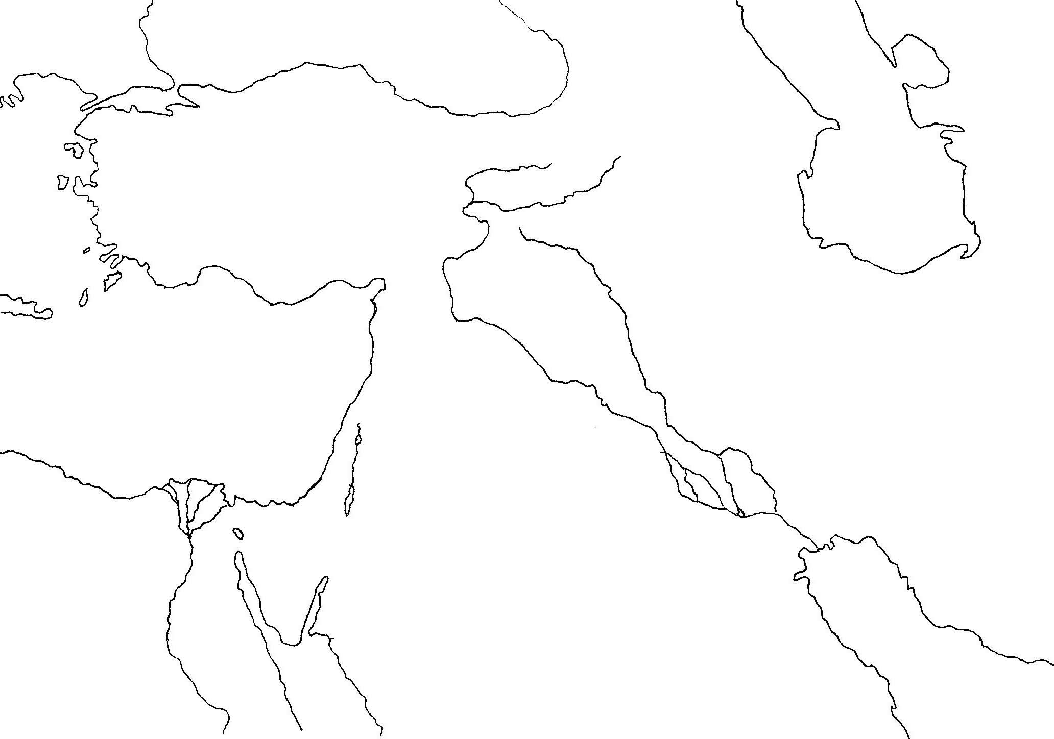 blank map middle east